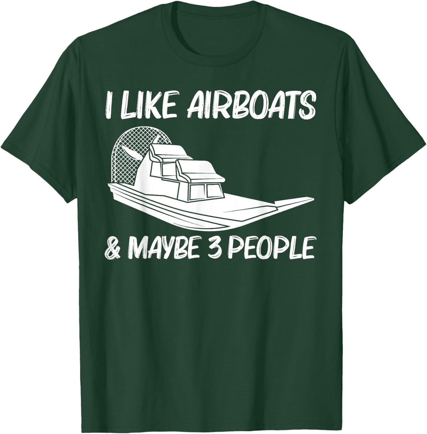 Cool Airboat Gift Women Airboat Racing Aircraft Boat T-Shirt - T-Shirt | Forest