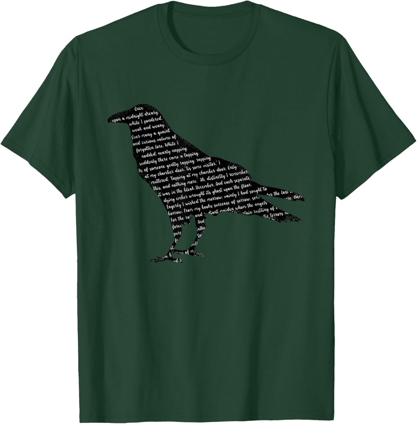 Edgar Allen Poe Nevermore Quoth The Raven T-Shirt - T-Shirt | Forest