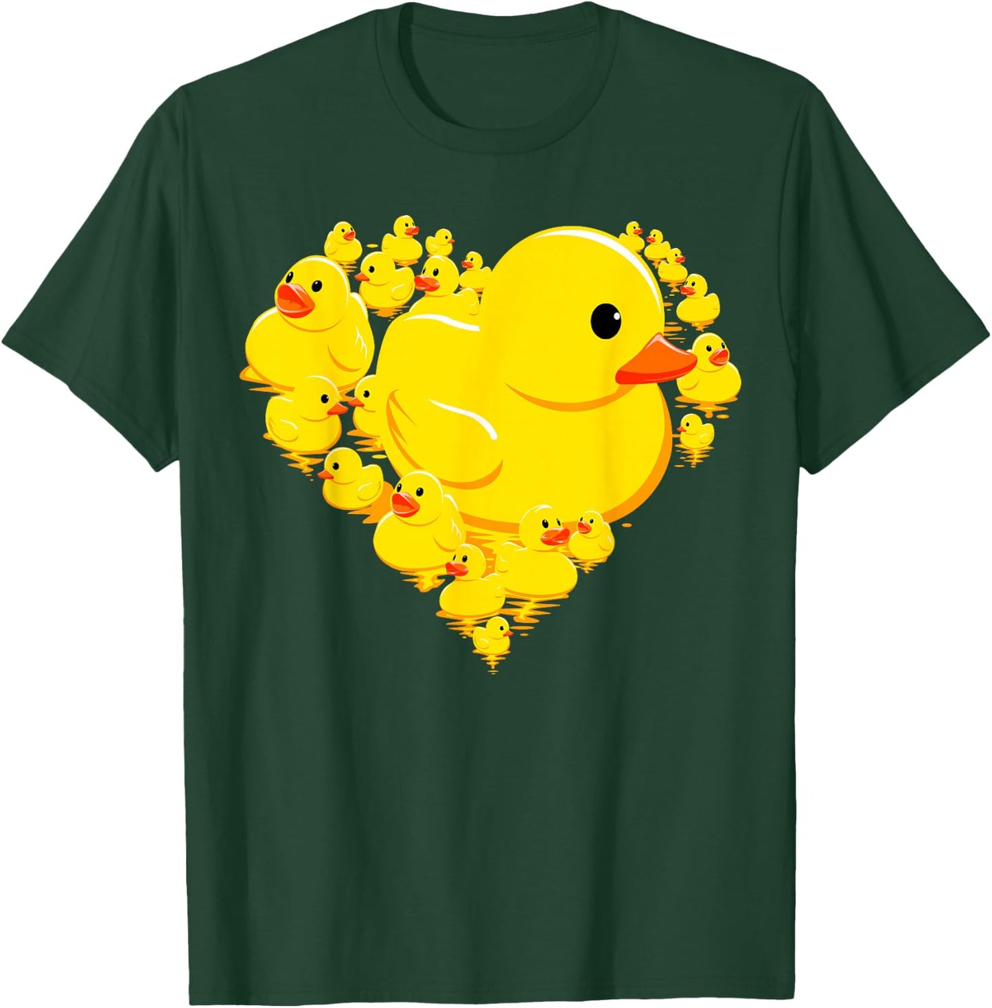 Funny Rubber Duck Hearts Quack Ducky Valentine's Day Gifts T-Shirt - T-Shirt | Forest
