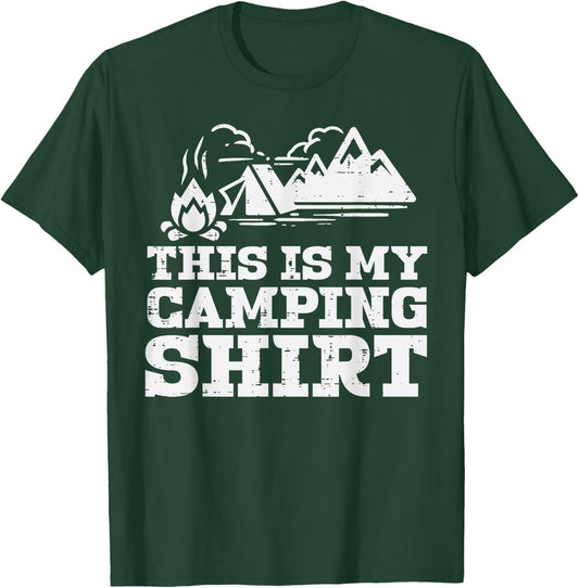 This Is My Camping Shirt Funny Camp Camper Men Women Kids T-Shirt - T-Shirt | Forest
