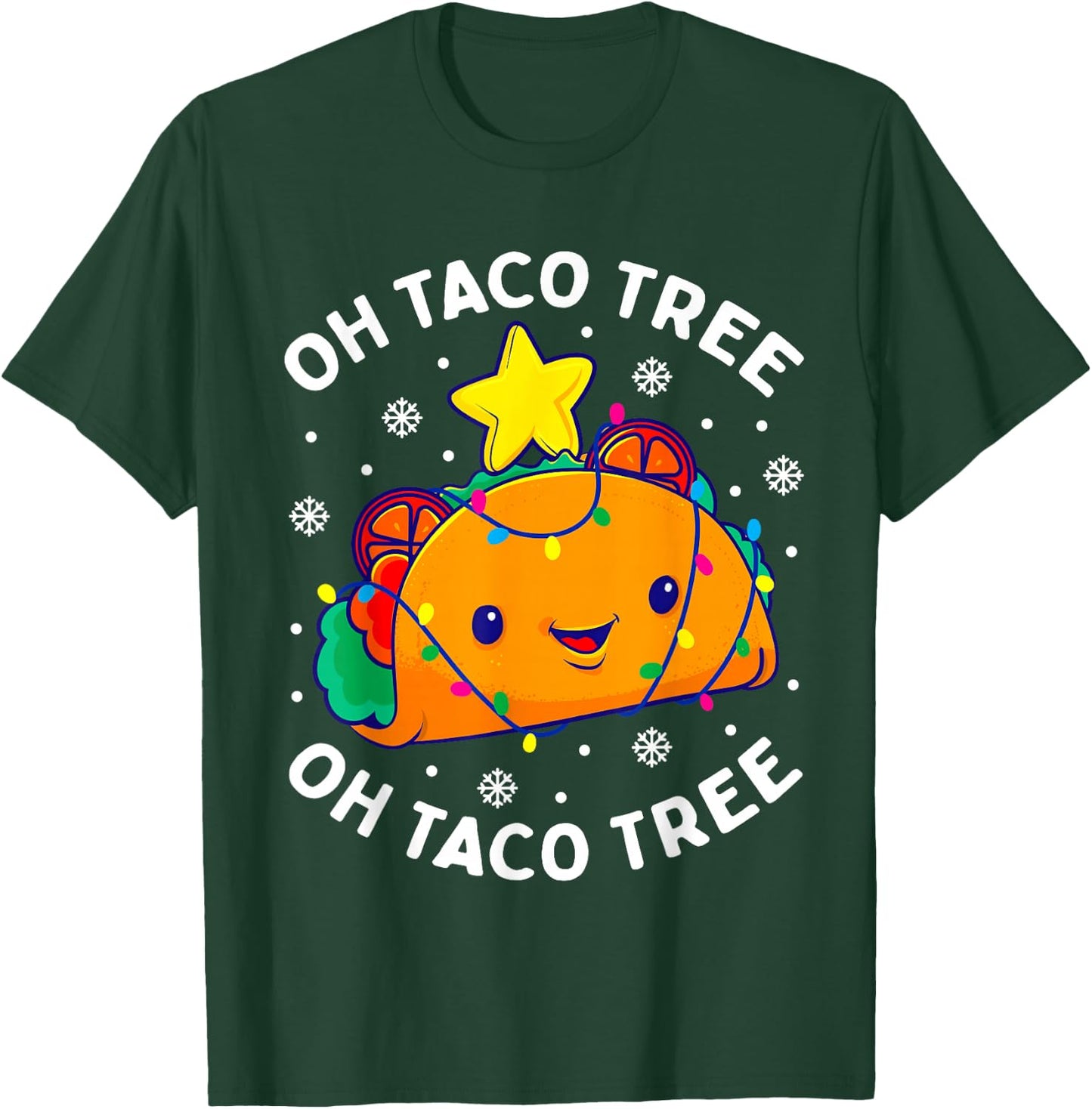 Oh Taco Tree Christmas Cute Xmas Mexican Food Lover Gift T-Shirt - T-Shirt | Forest