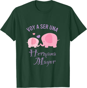 Kids Voy a Ser UNA Hermana Mayor Big Sister Español T-Shirt - T-Shirt | Forest