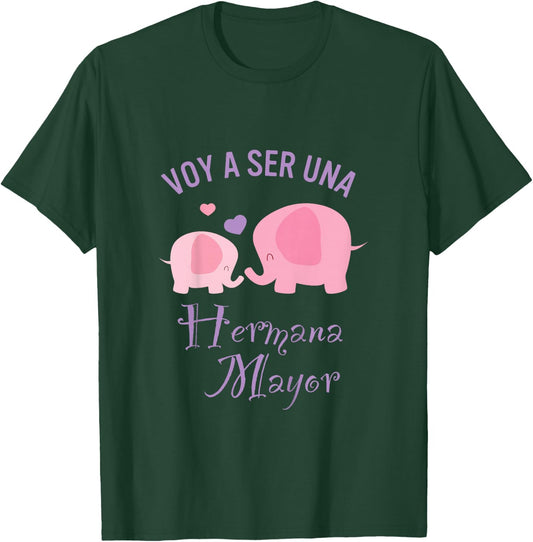 Kids Voy a Ser UNA Hermana Mayor Big Sister Español T-Shirt - T-Shirt | Forest