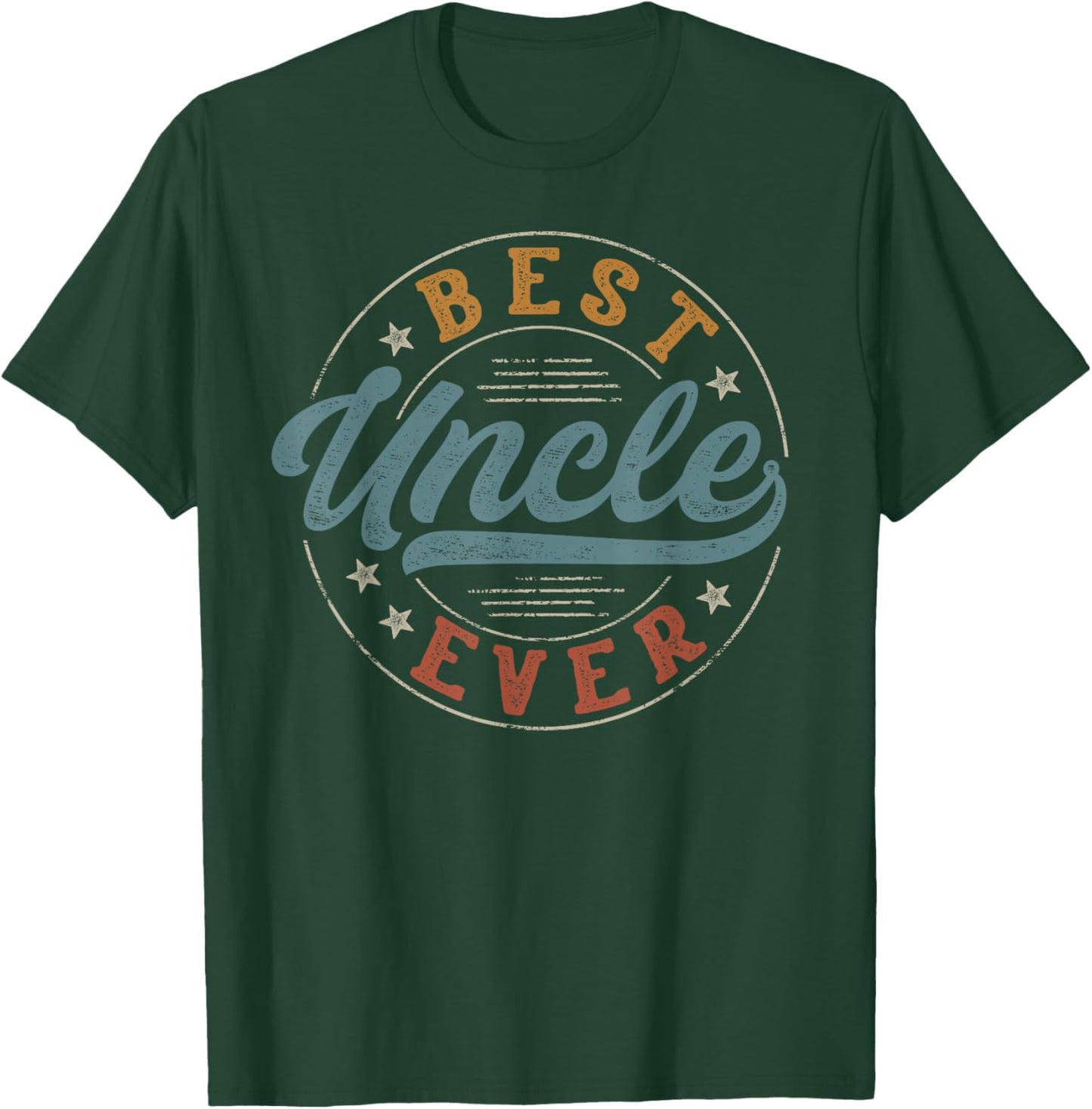 Best Uncle Ever Father's Day Uncle Gifts Vintage Emblem T-Shirt - T-Shirt | Forest