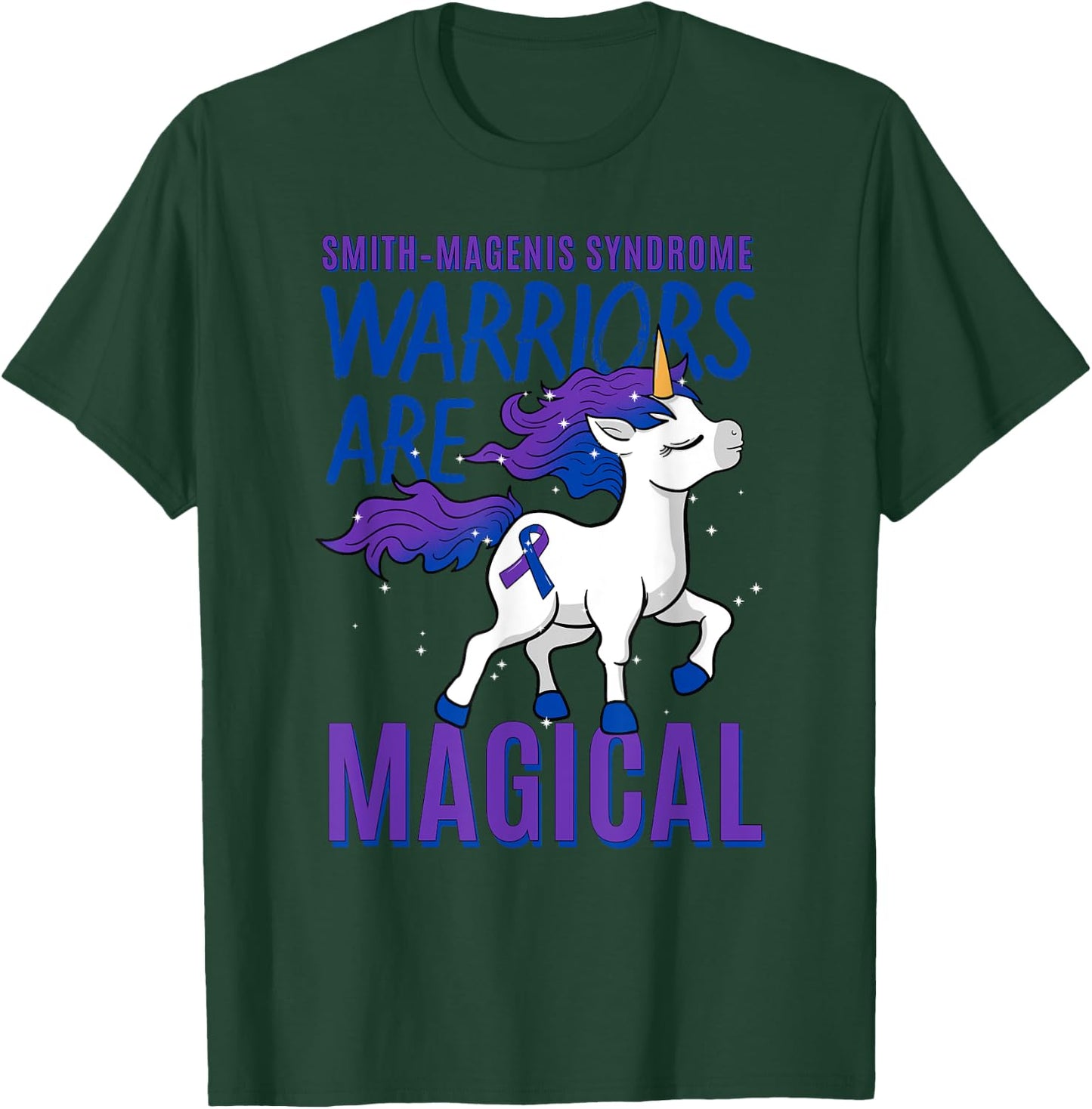 Smith–Magenis Syndrome Developmental Disorder SMS Unicorn T-Shirt - T-Shirt | Forest