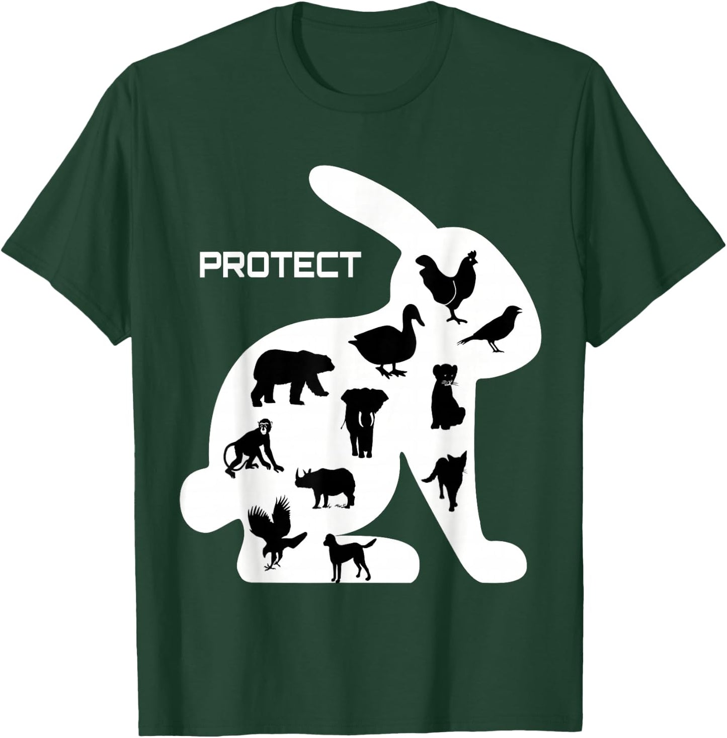 Animal rights, cool Gift, duck, elephant T-Shirt - T-Shirt | Forest