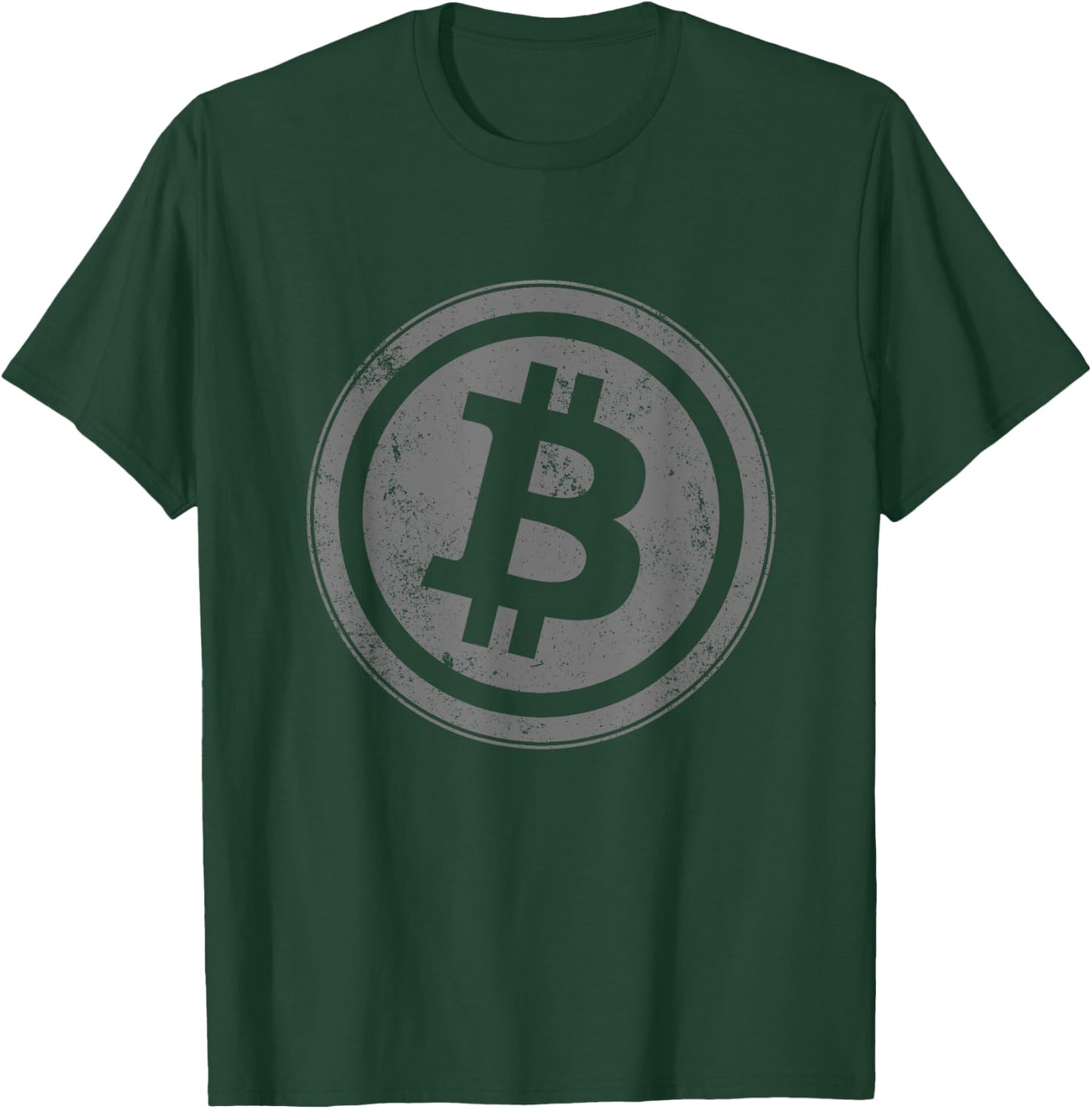 Vintage Bitcoin BTC Logo Crypto Currency Traders Bitcoin T-Shirt - T-Shirt | Forest