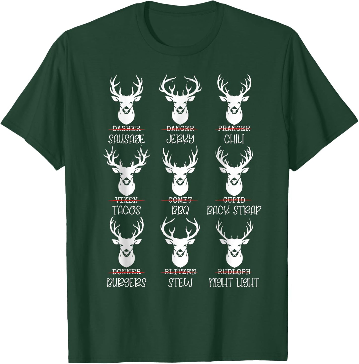 Deer Hunter Buck Lovers All Shanta's Reindeer Funny Deer Pun T-Shirt - T-Shirt | Forest