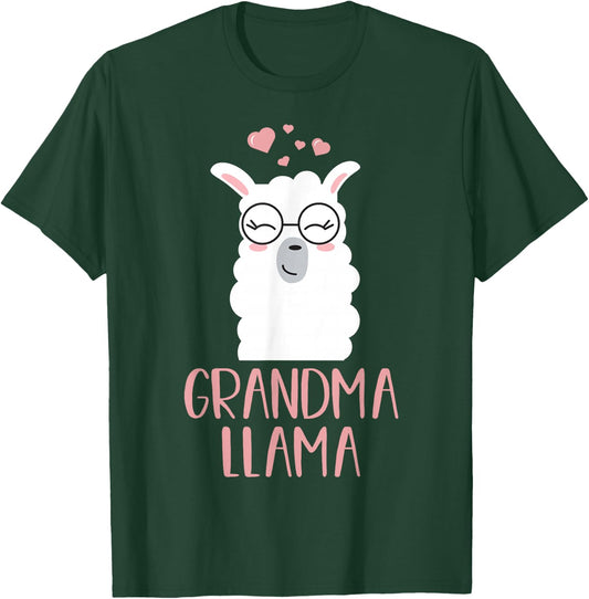 Grandma Llama Cute Grandmother Gift T-Shirt - T-Shirt | Forest