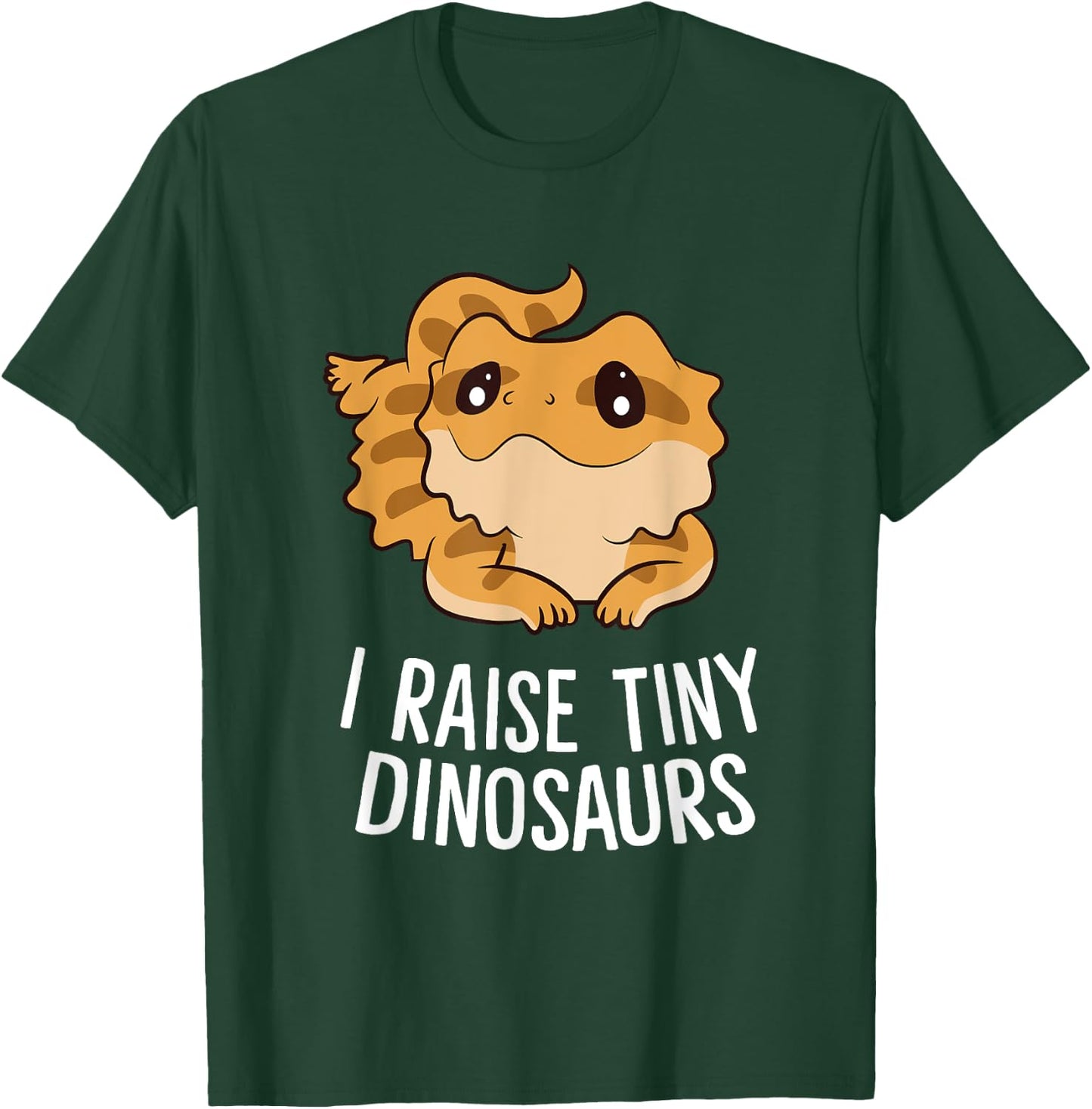 I Raise Tiny Dinosaurs Lizard Bearded Dragon Mom T-Shirt - T-Shirt | Forest
