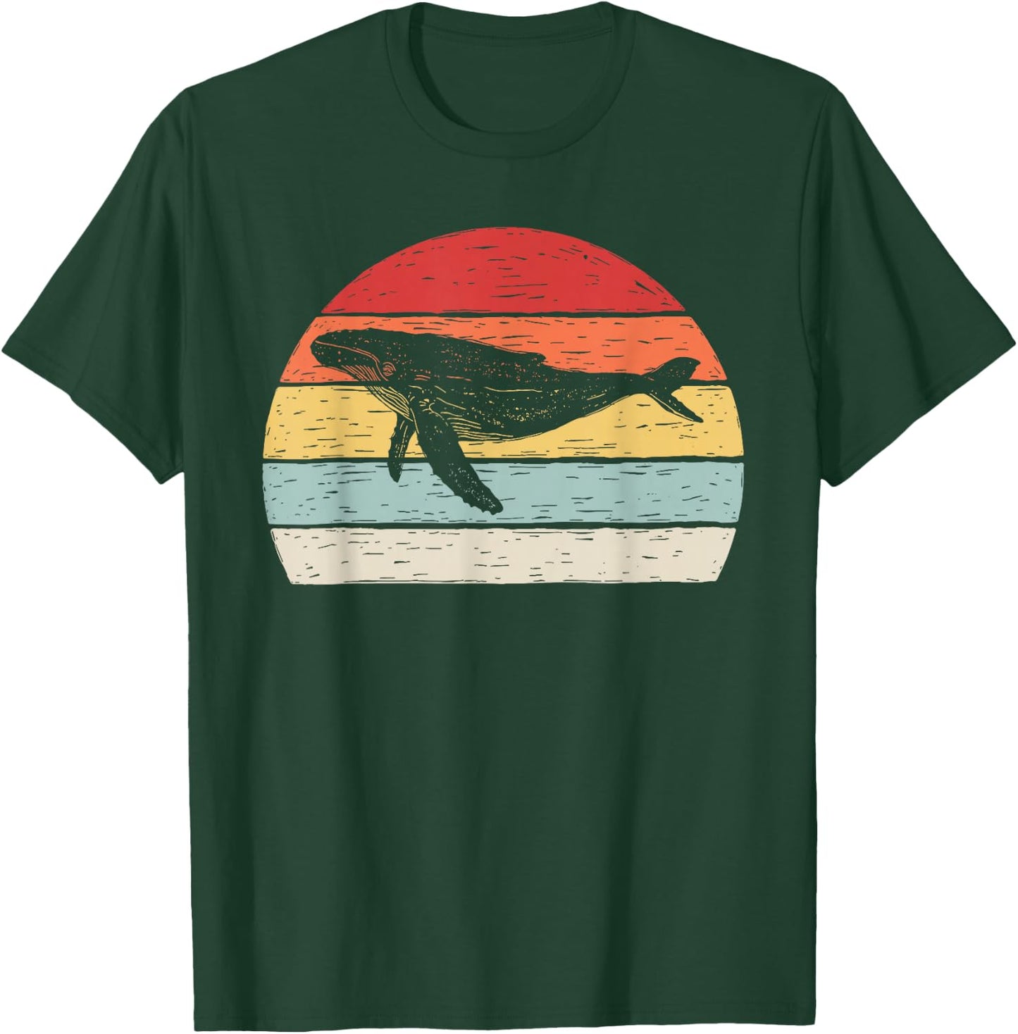 Vintage Retro Humpback Whale T-Shirt - T-Shirt | Forest