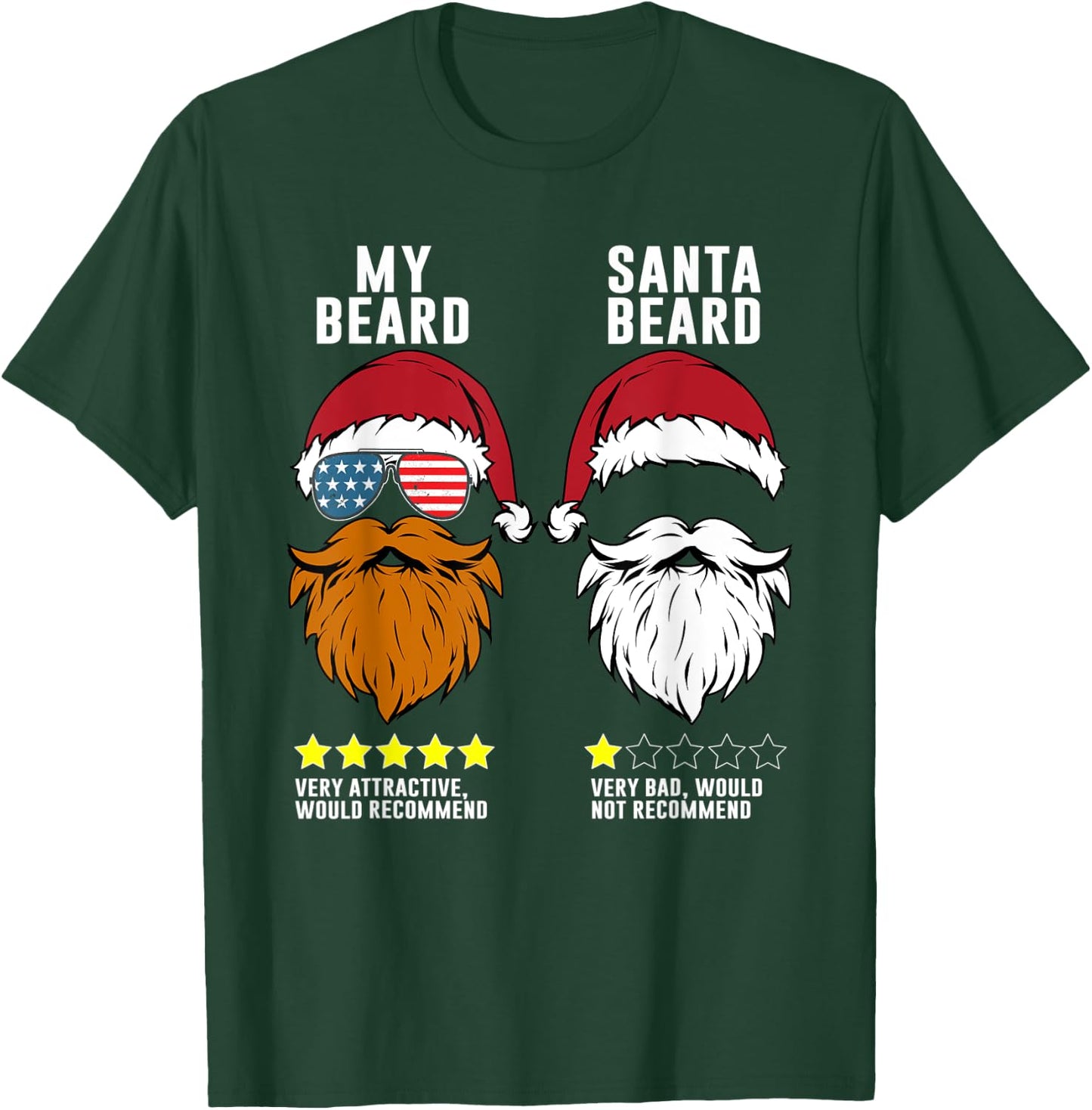 Bearded Man better than Santa Claus. Respect The Beard T-Shirt - T-Shirt | Forest