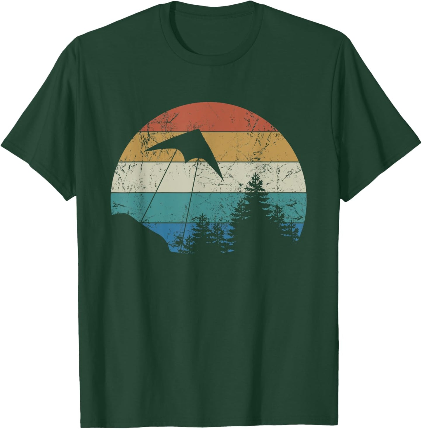 Stunt Kite Flying Retro Flying A Kite Love Stunt Kites T-Shirt - T-Shirt | Forest