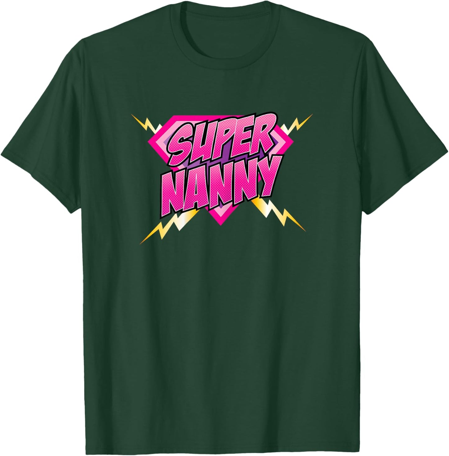 Super Nanny Superhero Comic Book Women T-Shirt - T-Shirt | Forest