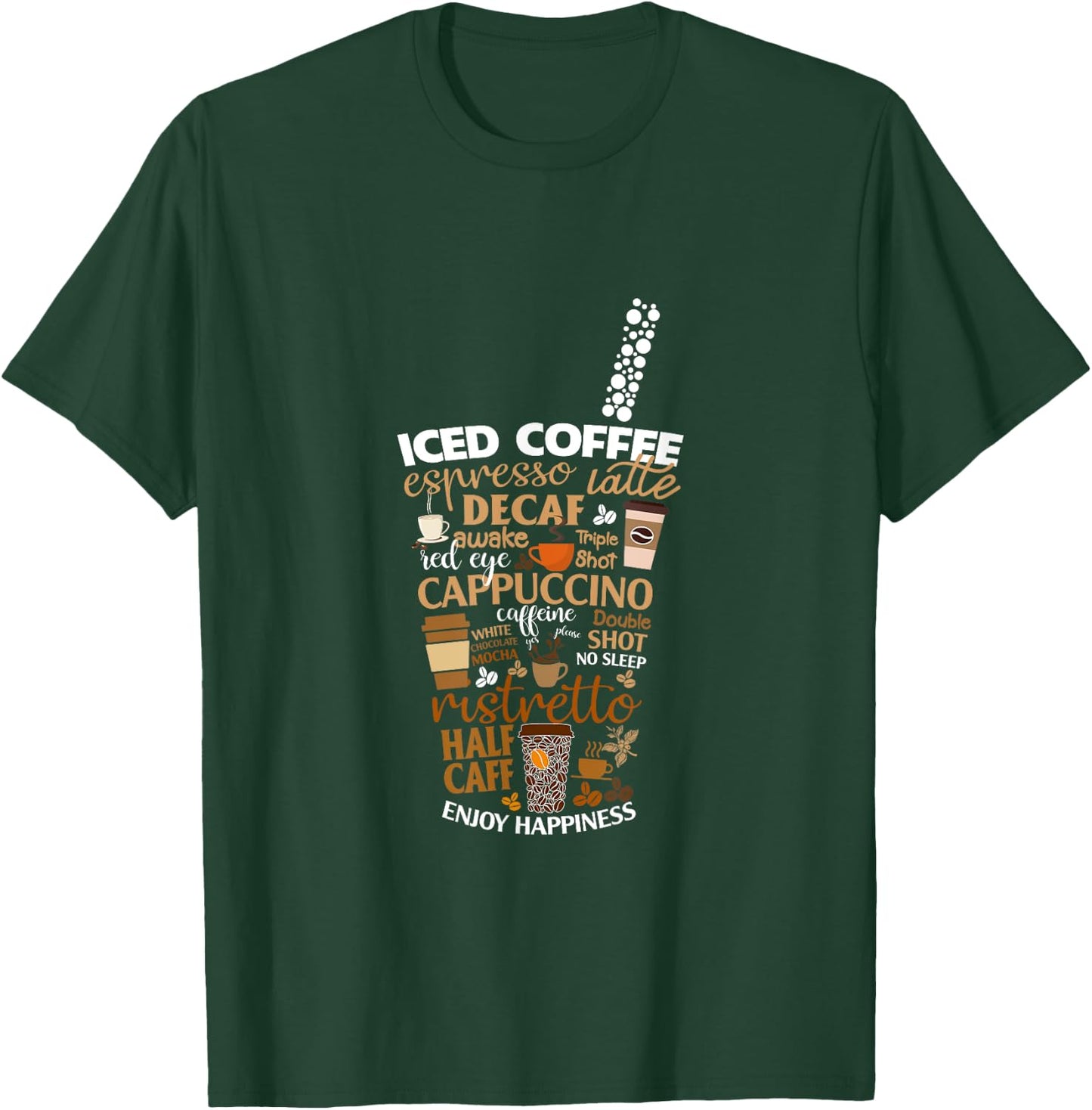Iced Coffee Cup Coffee Lover But First Coffee Espresso Latte , Black, Small T-Shirt - T-Shirt | Forest