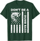 funny fishing Don't Be A Dumb Bass funny American Flag Dad T-Shirt - T-Shirt | Forest