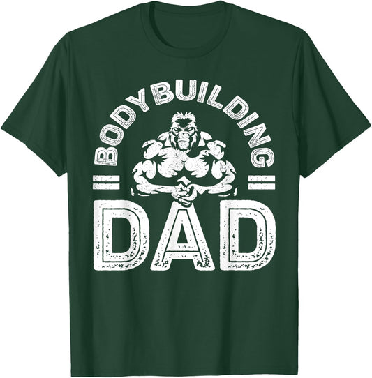 Bodybuilding Dad Shirt Men Muscle Gym Training Bodybuilder T-Shirt - T-Shirt | Forest