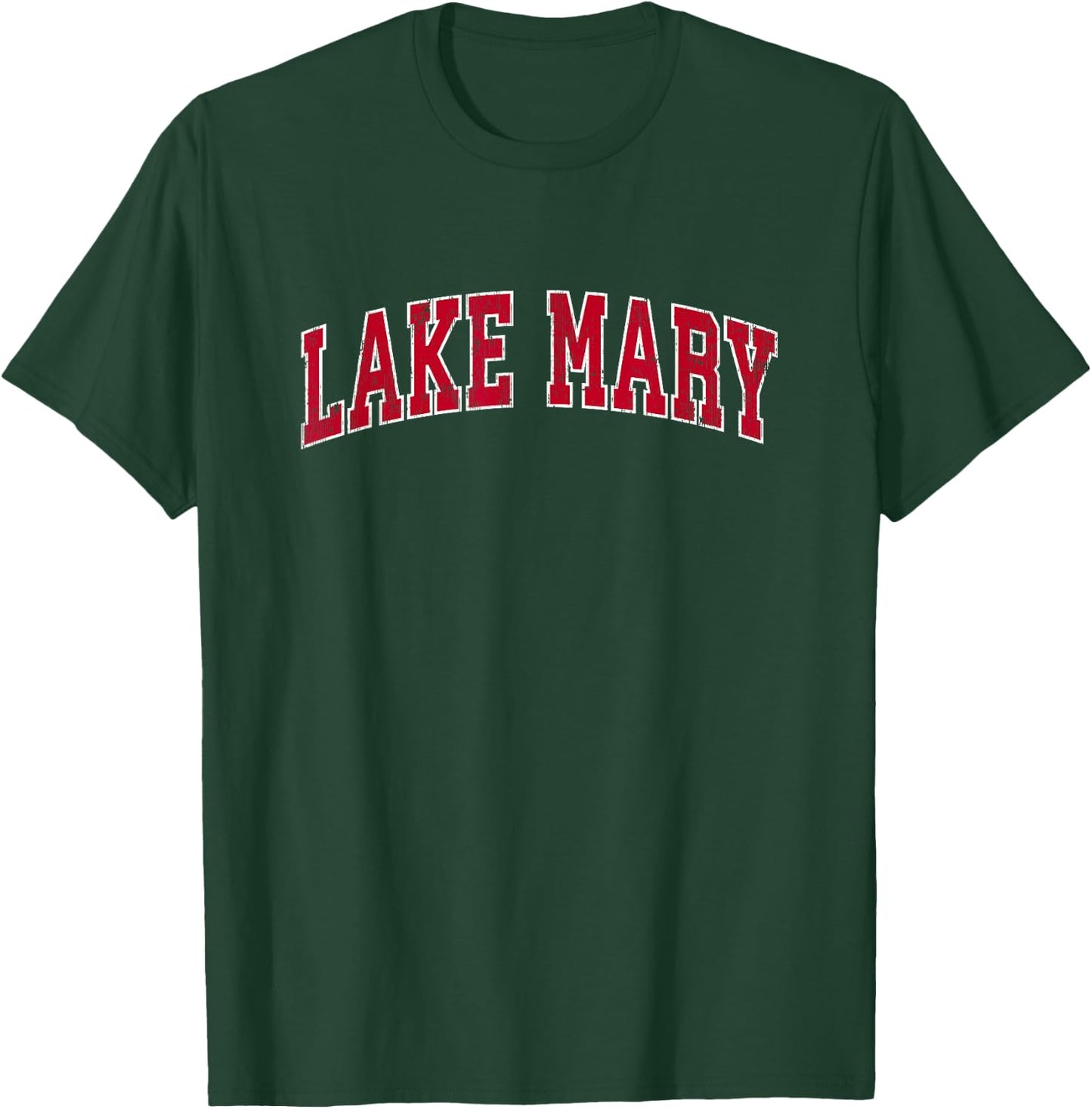 Lake Mary Florida FL Vintage Sports Design Red Design T-Shirt - T-Shirt | Forest
