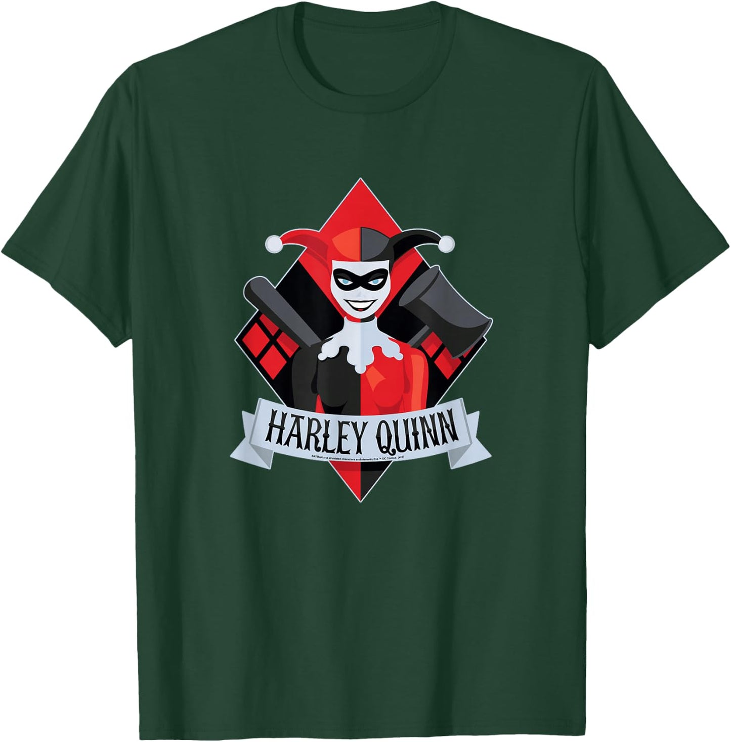 DC Comics Harley Quinn Diamond Portrait T-Shirt - T-Shirt | Forest