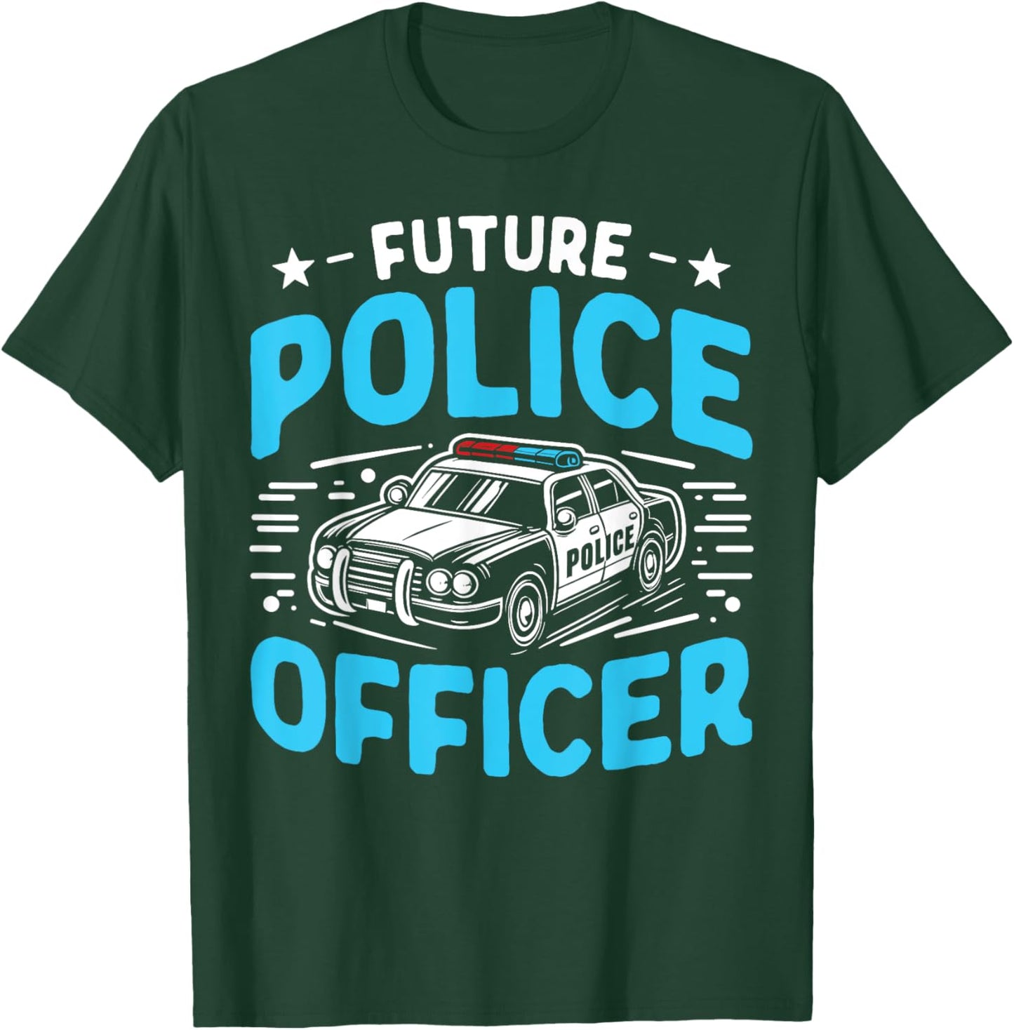 FUTURE POLICE OFFICER Design for Kids - Police Car Graphic T-Shirt - T-Shirt | Forest