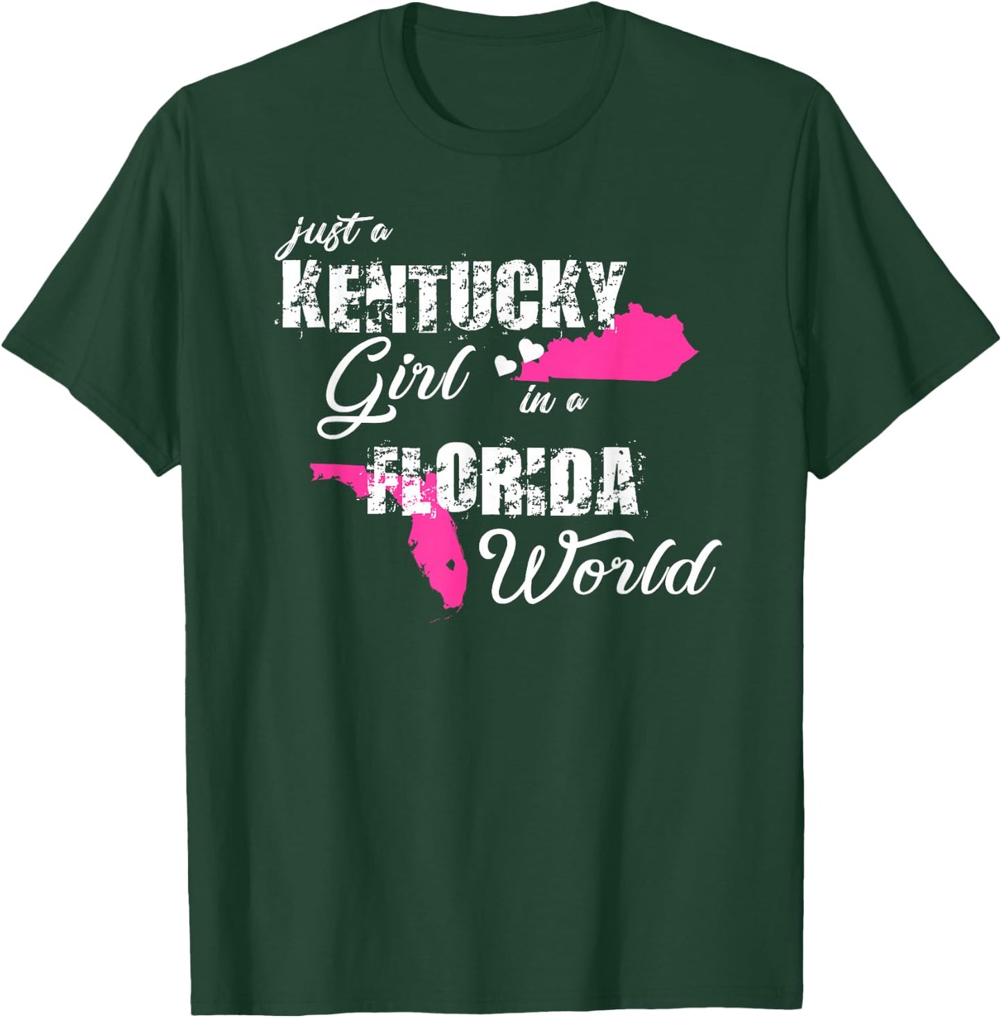 Funny Kentucky Just a Kentucky Girl in a Florida T-Shirt - T-Shirt | Forest
