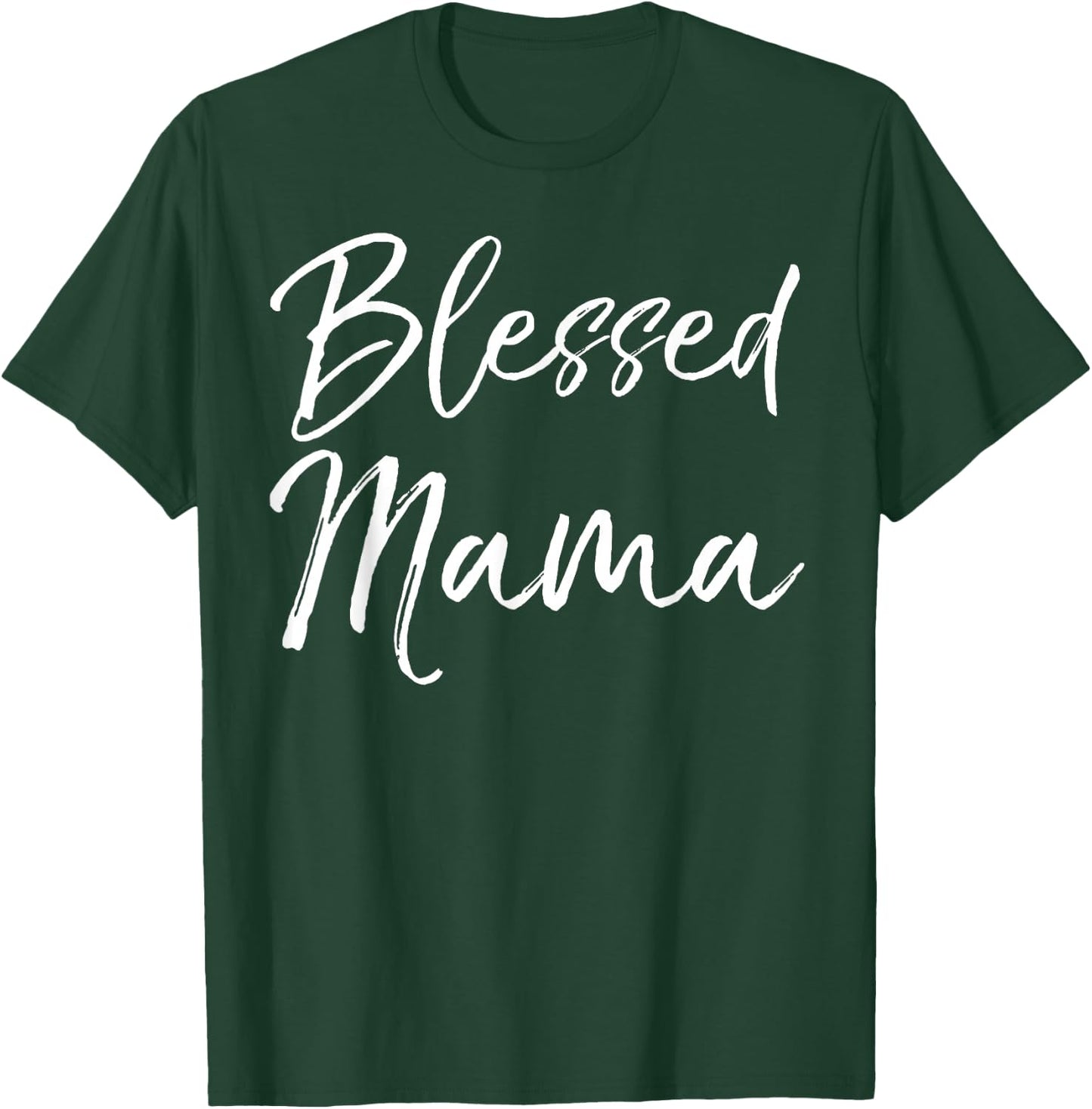 Cute Christian Mom Mother's Day Gift from Kids Blessed Mama T-Shirt - T-Shirt | Forest