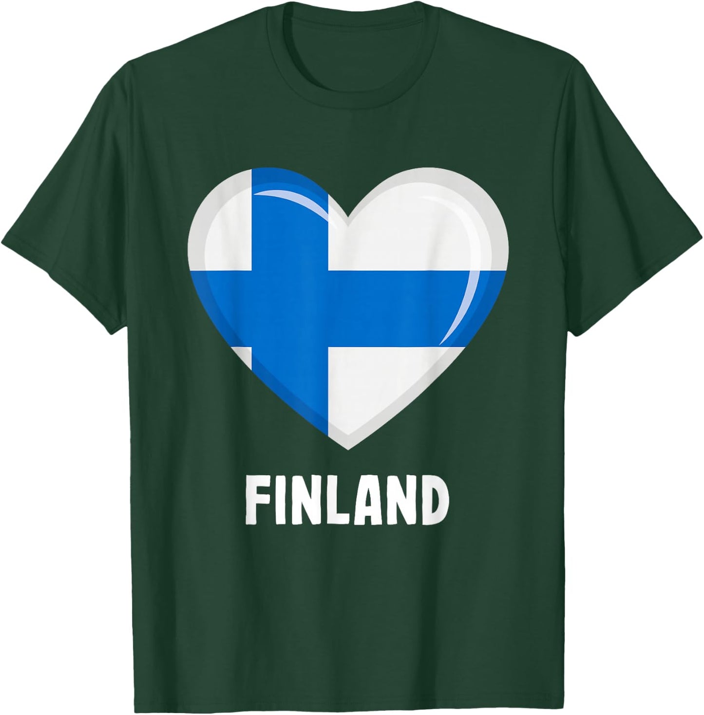 Finnish Finland Flag T-Shirt - T-Shirt | Forest