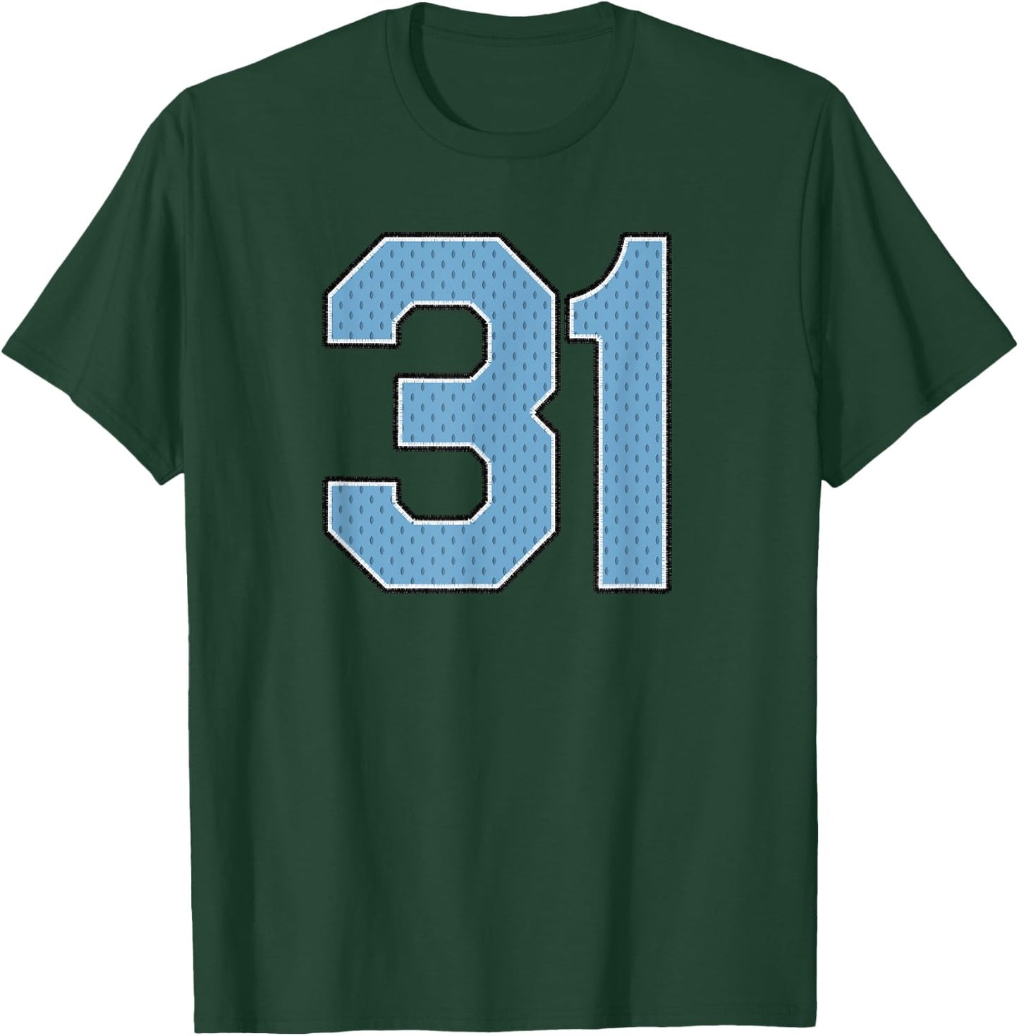 Sports Jersey Player Supporter Light Blue Number 31 T-Shirt - T-Shirt | Forest