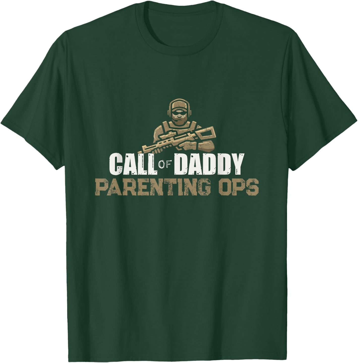 Call of Daddy Parenting Ops Gamer Dad's Funny Fathers Day T-Shirt - T-Shirt | Forest