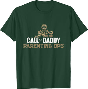 Call of Daddy Parenting Ops Gamer Dad's Funny Fathers Day T-Shirt - T-Shirt | Forest