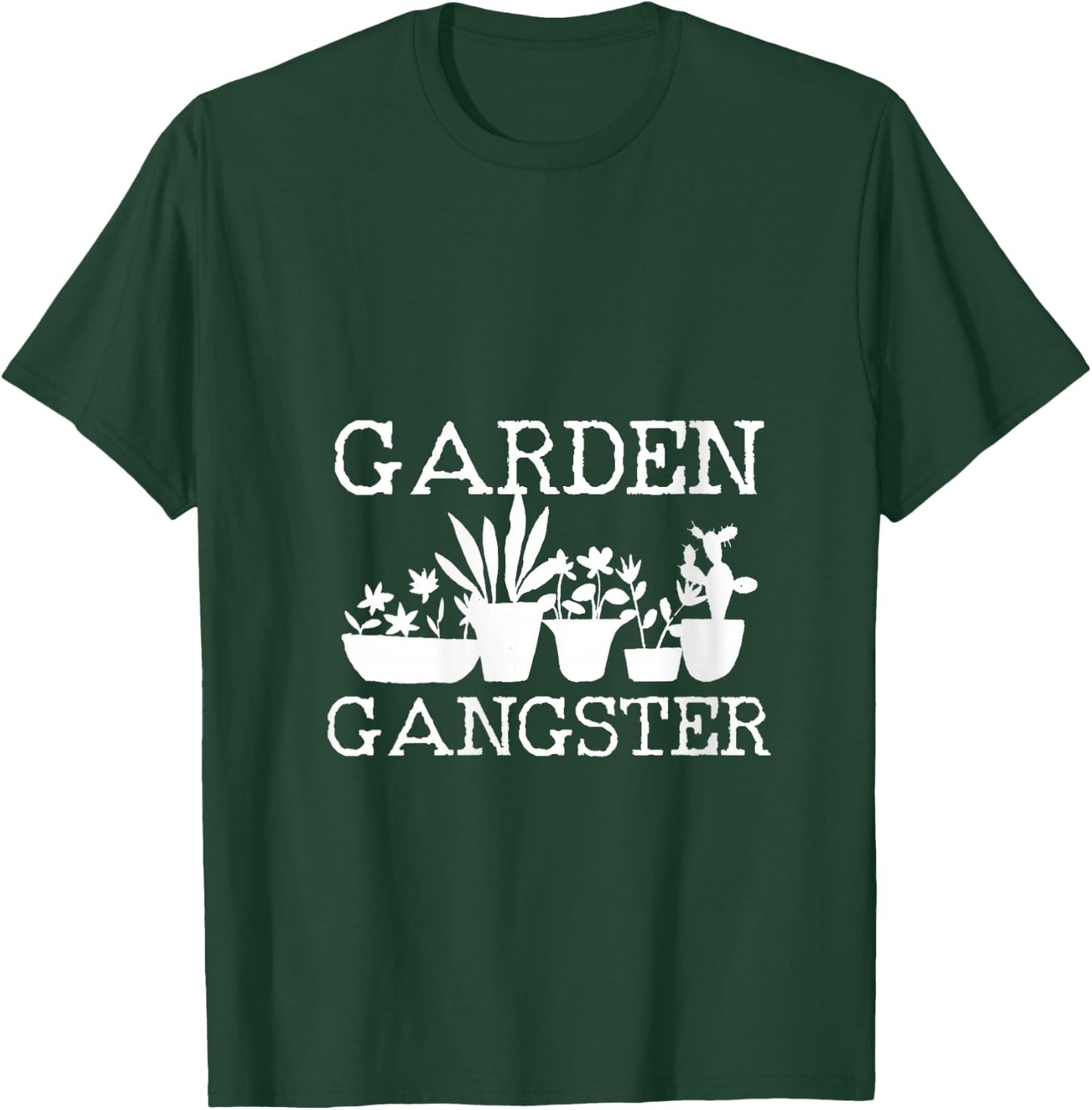 Garden Gangster Plant Lover Gardening Funny Gardener Gift V-Neck T-Shirt - T-Shirt | Forest