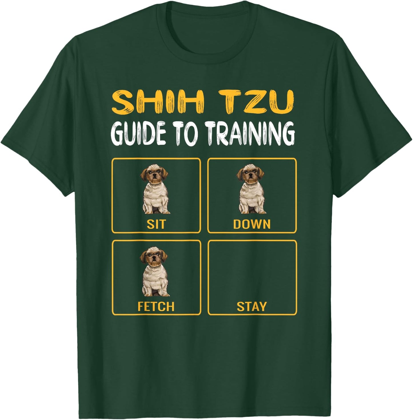 Funny Shih Tzu Guide to Training Dog Trainer Obedience T-Shirt - T-Shirt | Forest