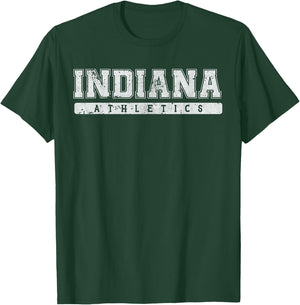 Indiana Athletics White Vintage Text T-Shirt - T-Shirt | Forest