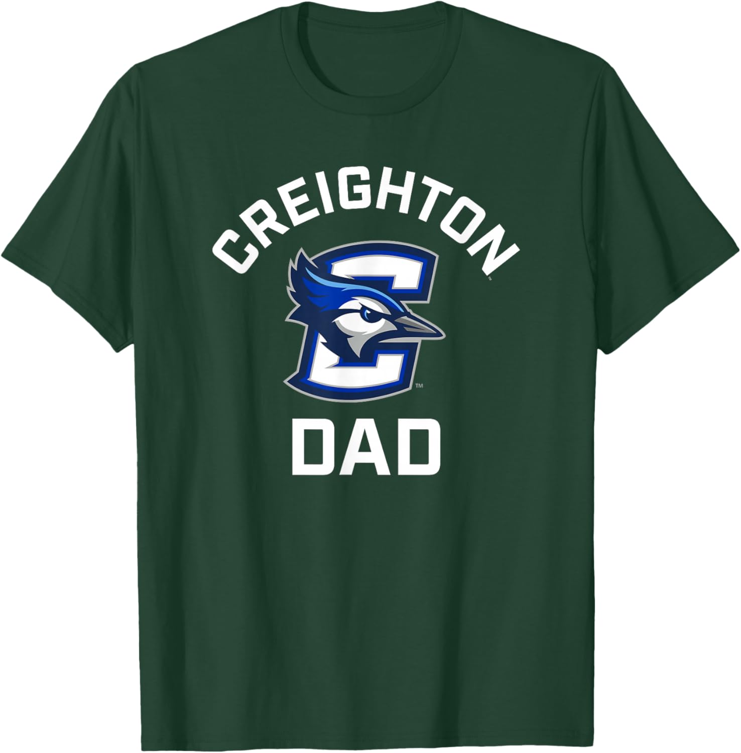 Creighton University Bluejays Arched Dad T-Shirt - T-Shirt | Forest
