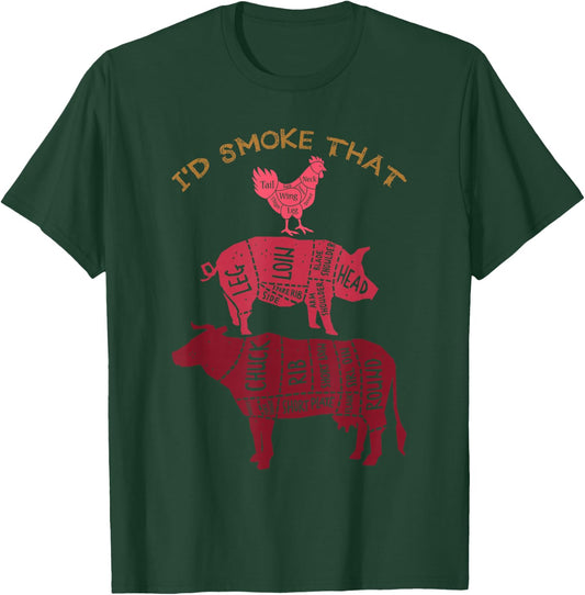 Id Smoke That Barbecue T-Shirt - T-Shirt | Forest