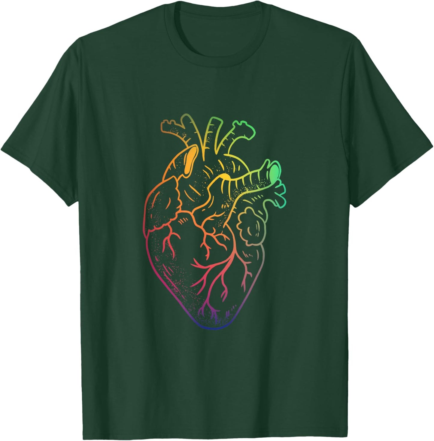 Human heart rainbow colour pride T-Shirt - T-Shirt | Forest