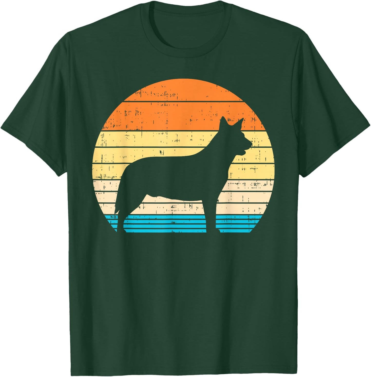 Heeler Australian Cattle Dog Retro Blue Red Animal Pet Gift T-Shirt - T-Shirt | Forest