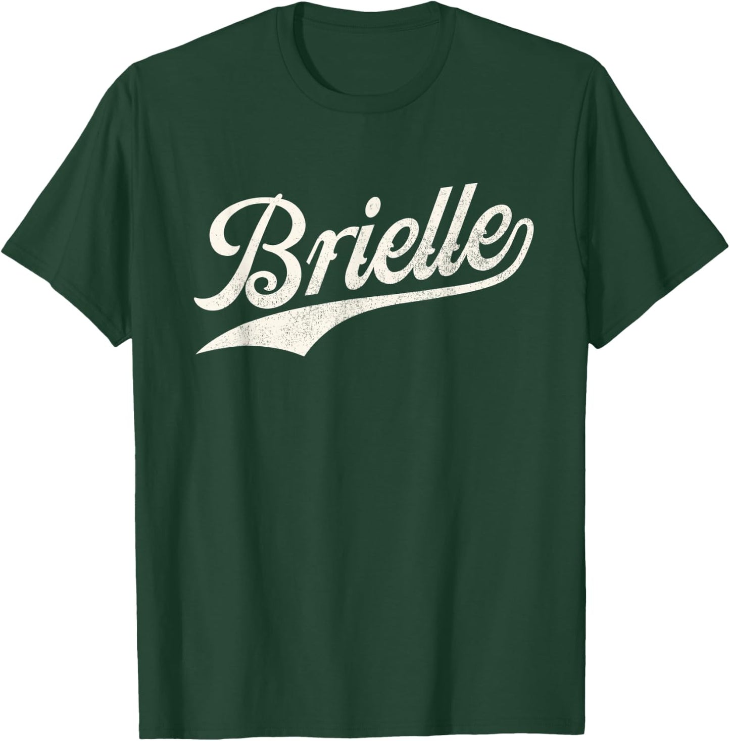 Brielle Name, Retro Vintage Brielle Given Name Distressed T-Shirt - T-Shirt | Forest