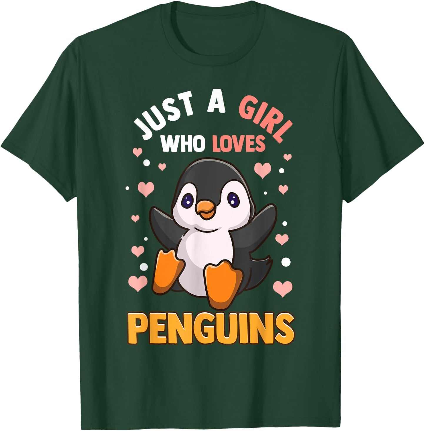 Penguin Shirt For Girls Just A Girl Who Loves Penguins T-Shirt - T-Shirt | Forest