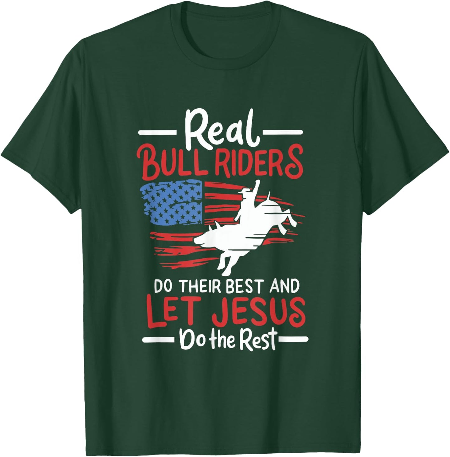 Rodeo, Bull Riding Shirt, Bull Riders for Christ T-Shirt - T-Shirt | Forest