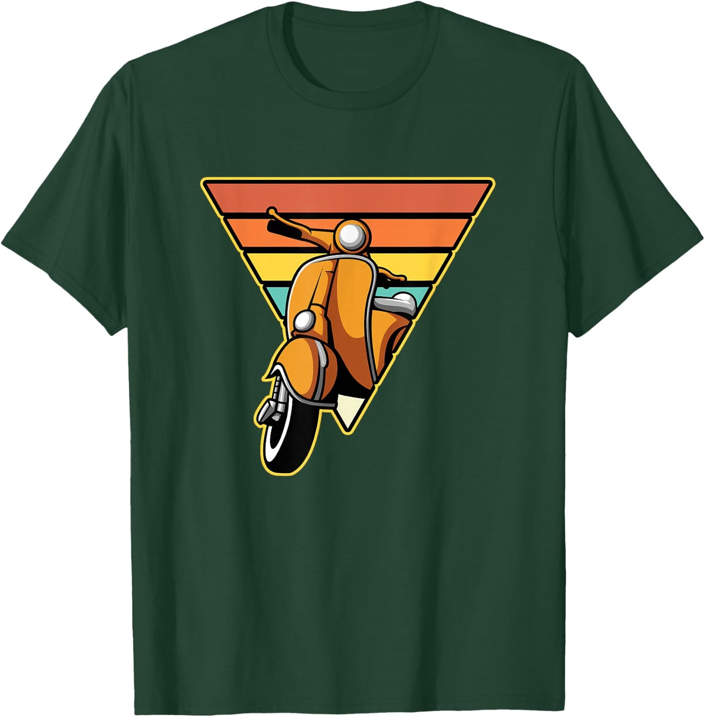 Retro Scooter Bike Motorbike Scoot - Vintage Moped T-Shirt - T-Shirt | Forest