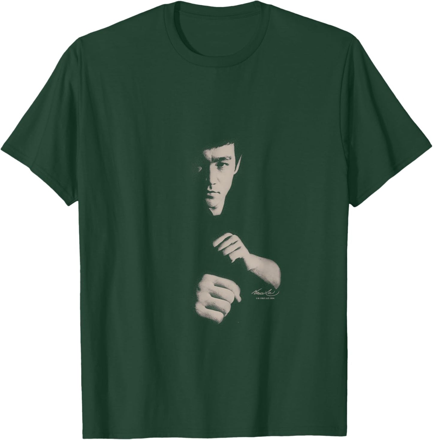 Bruce Lee Ready To Fight Shaded Portrait Vintage T-Shirt - T-Shirt | Forest