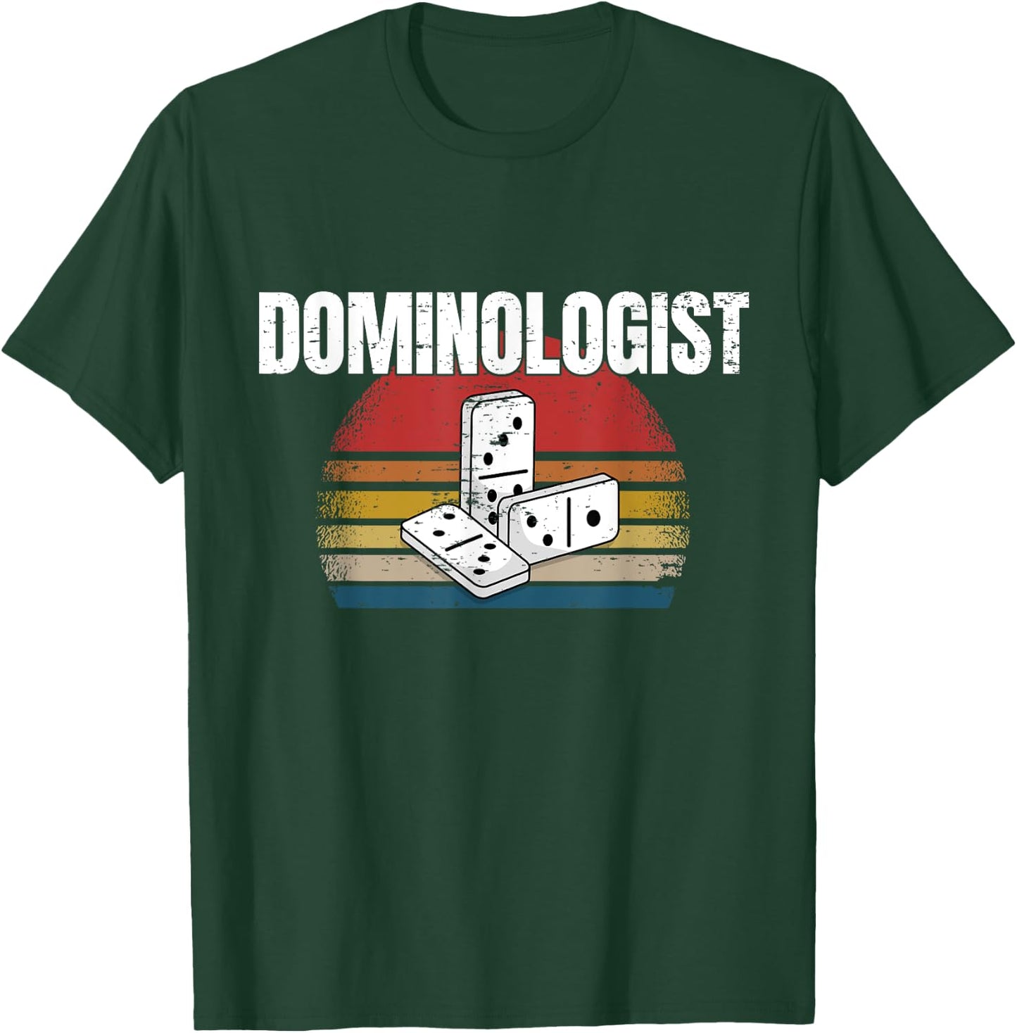 Retro Domino Player Dominoes Game Dominologist Funny Saying T-Shirt - T-Shirt | Forest
