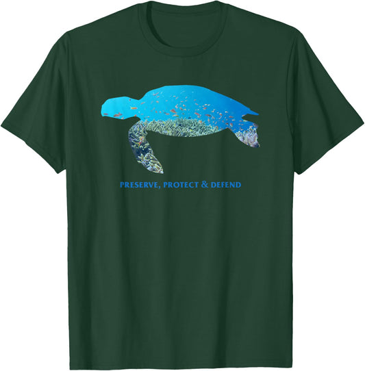 Preserve Protect Defend Climate Protection Environmental Protection Tortoise T-Shirt - T-Shirt | Forest