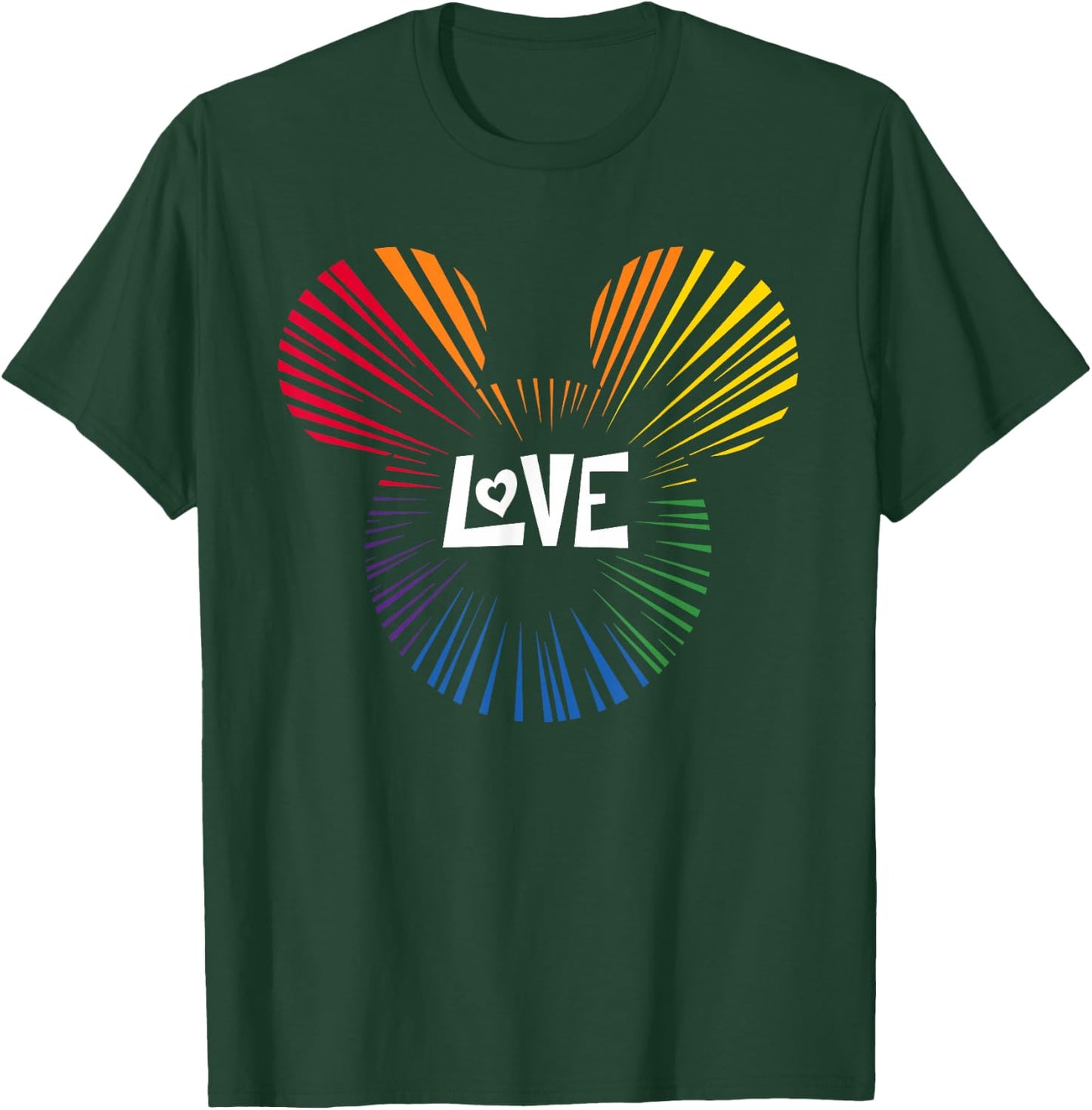 Disney Mickey Mouse Love Rainbow T-Shirt - T-Shirt | Forest