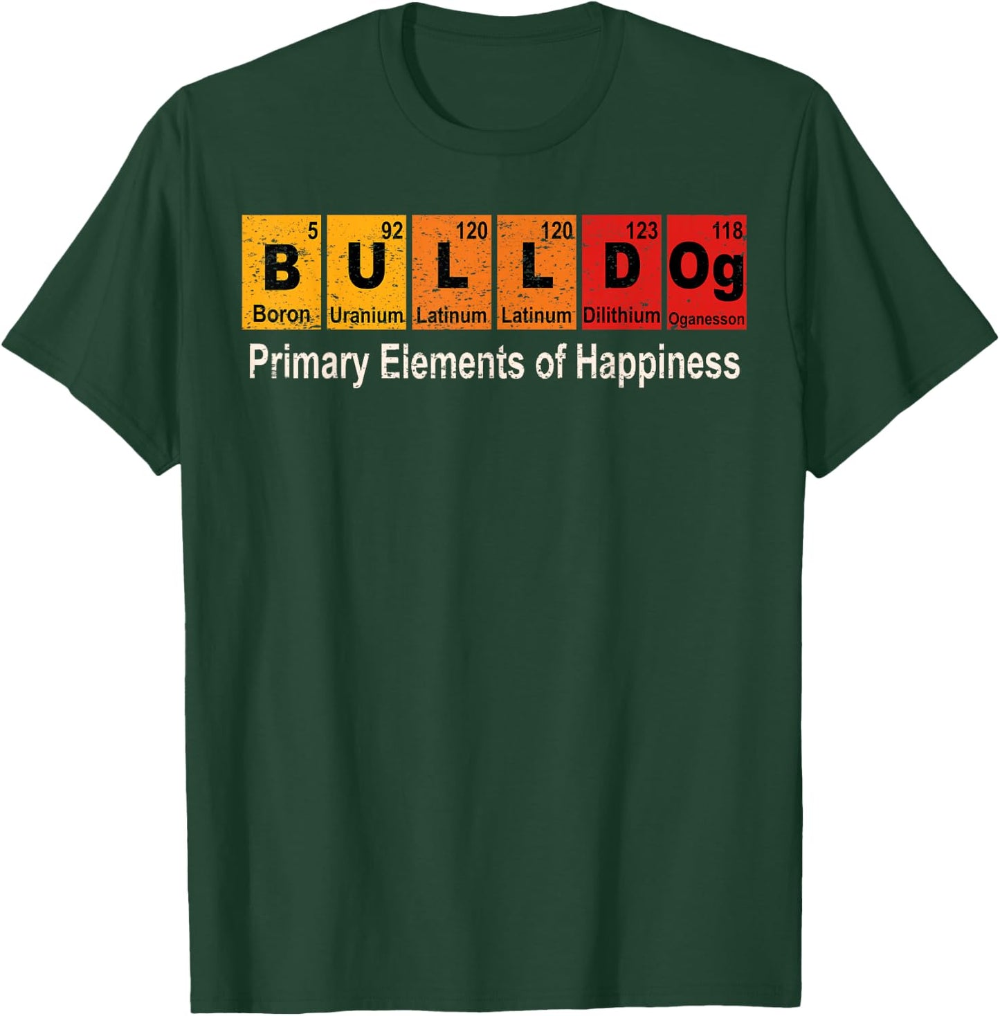 Vintage Bulldog Science Teacher Funny Periodic Table Retro T-Shirt - T-Shirt | Forest
