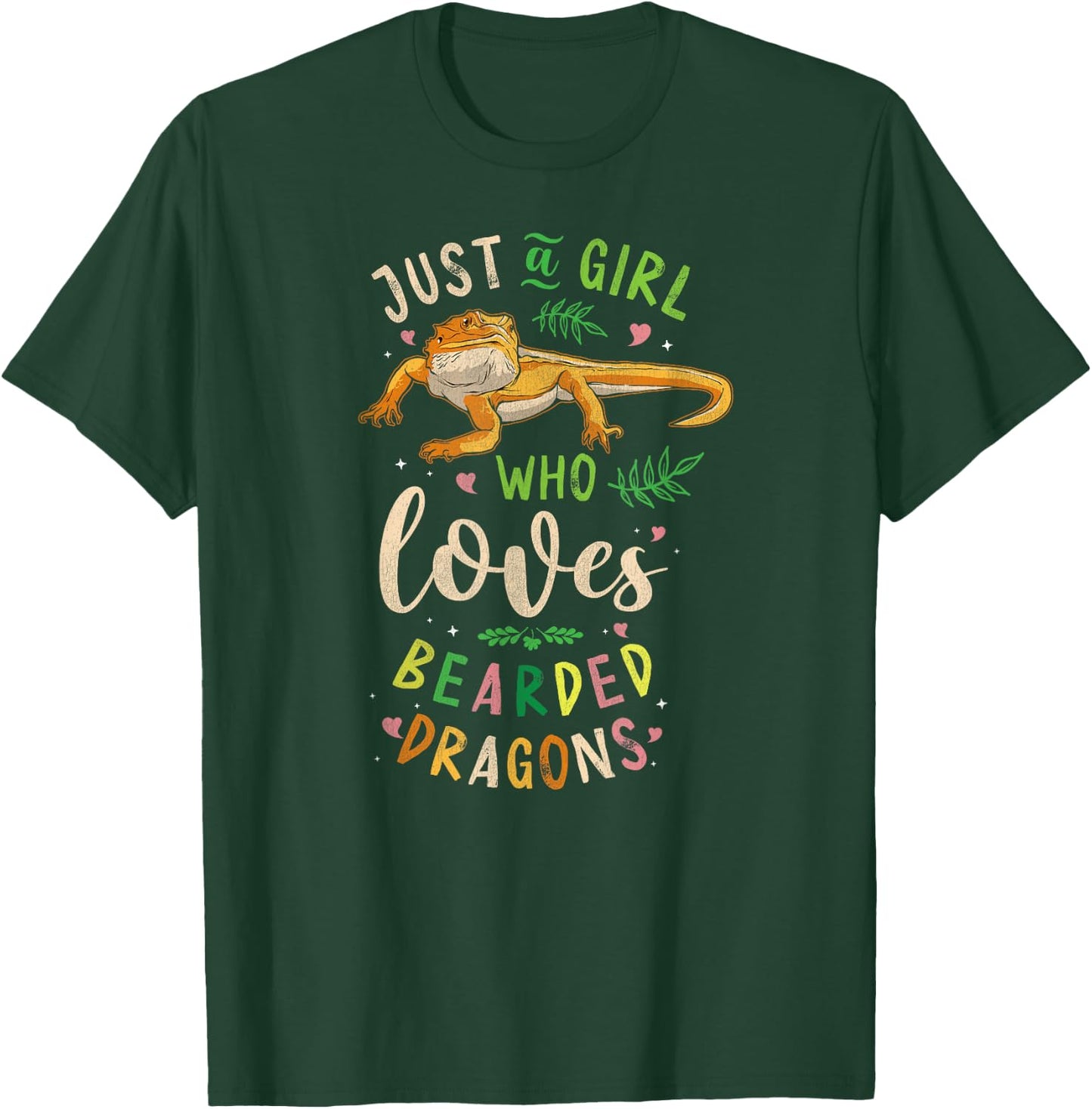 Just A Girl Who Loves Bearded Dragons T-Shirt - T-Shirt | Forest