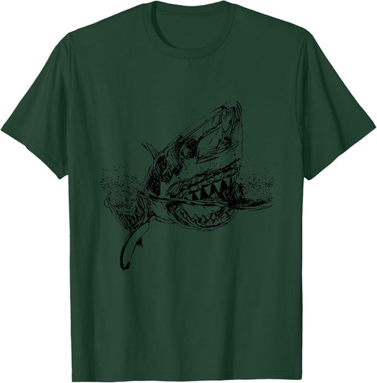 Great White Shark colorful Sharks Predator Shark T-Shirt - T-Shirt | Forest