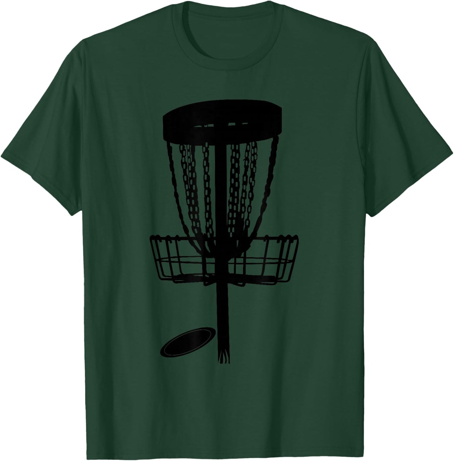 Silhouette Disc And Target Disc Golf Player Frolf T-Shirt - T-Shirt | Forest