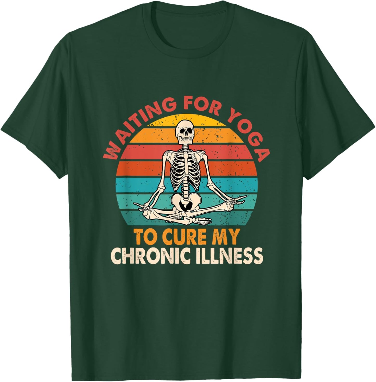 EDS Chronic Waiting For Yoga , -Adults, Black, Small, Short Sleeve, Classic Fit, Yoga Motivation T-Shirt - T-Shirt | Forest